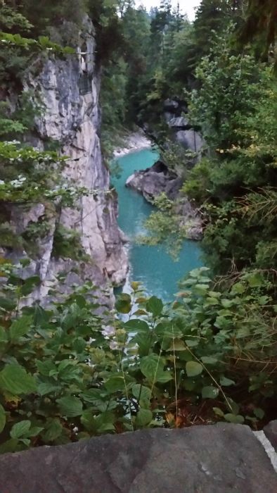 Die Lechklamm bei Füssen (direkt hinter dem Lechfall)