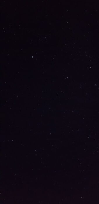 Das Bild zeigt den Sternenhimmel über dem Husumer Dockkoog.